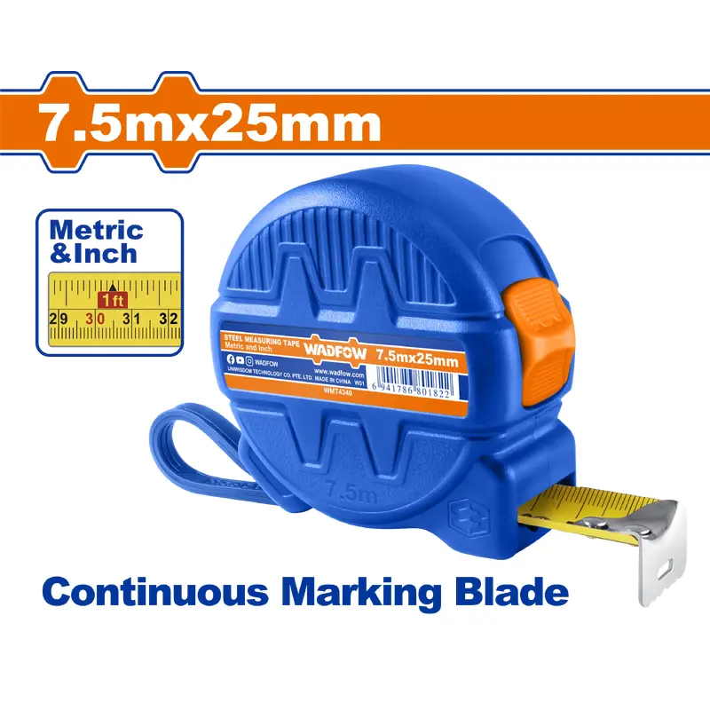 WMT4340 Steel Measuring Tape 7.5m