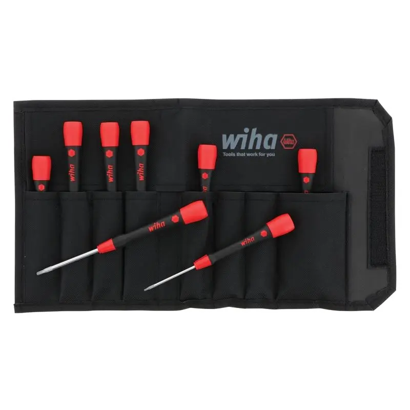 Wiha PicoFinish Precision Hex Inch Driver 8 Piece Set in Canvas Pouch
