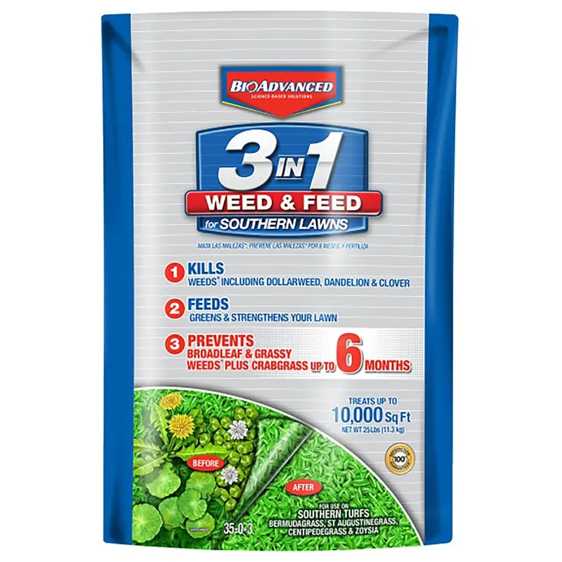 BioAdvanced 820106W Weed and Feed Fertilizer, 20 lb Bag, Granular, 35-0-3 N-P-K Ratio