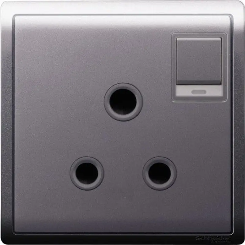 Schneider 15A Lavender Silver Socket