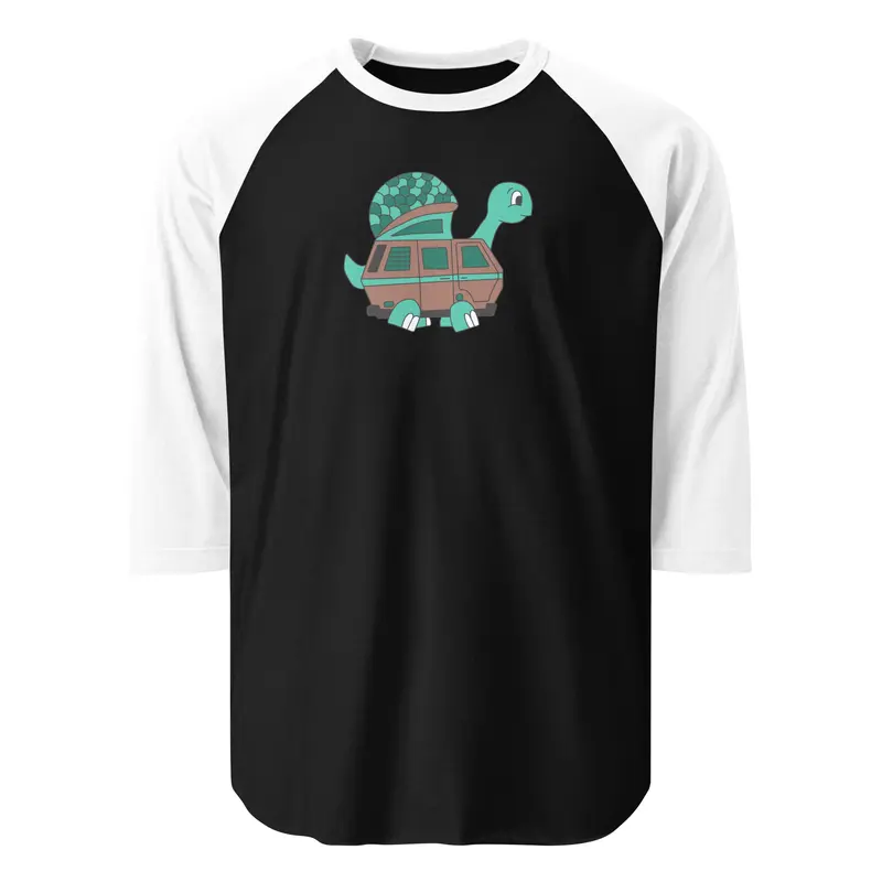 Tom Turtle Raglan Baseball T-ShirtBlack / White / XS