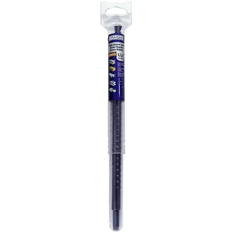 Vulcan Drill Bit, 1/2 in Dia, 12 in OAL, Twist Flute, Flat Shank