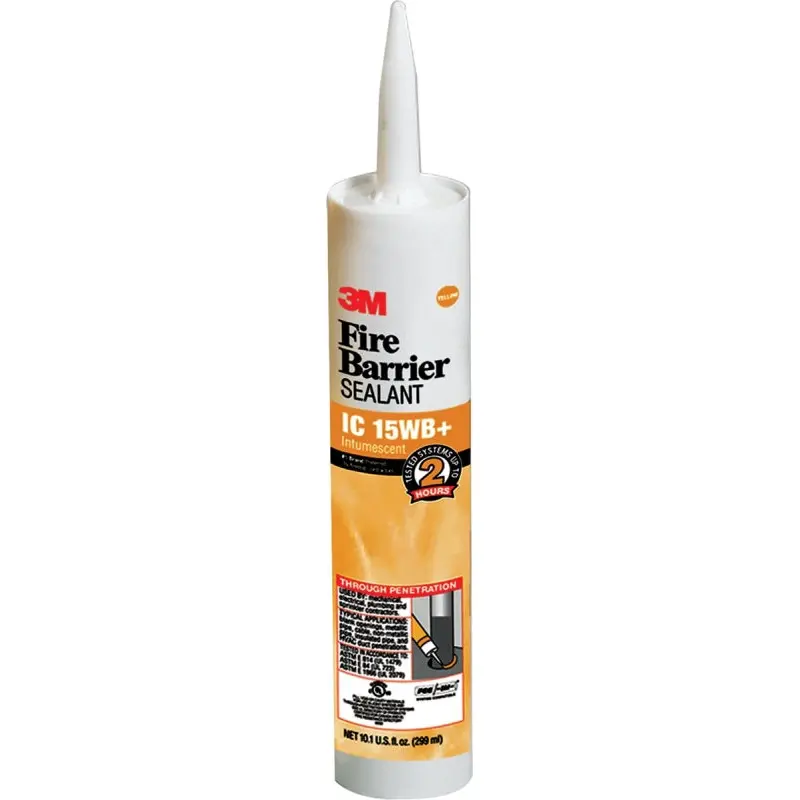 3M IC 15WB  Fire Barrier Sealant, Yellow, 40 to 122 deg F, 10.1 oz Cartridge