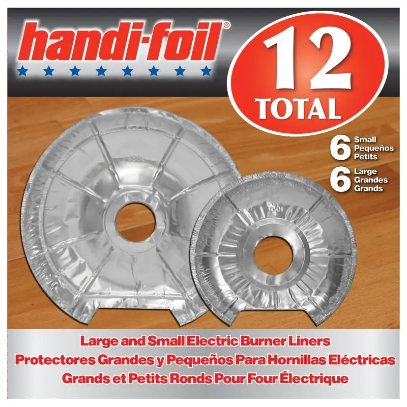 Handi-Foil 82042TL-6 Electric Burner Liner, Round, Aluminum
