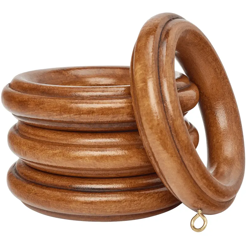 Kirsch 2" Wood Drapery Rings - Various Colors - 4/bagCoffee 841