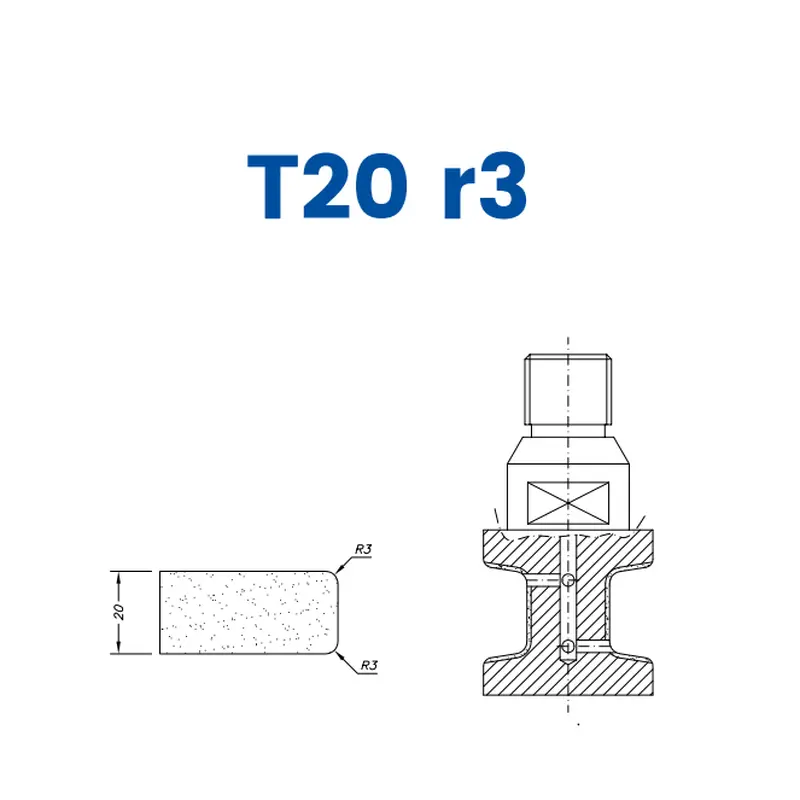 T20 r3 (20mm Eased Top & Bottom r3)EHS Kit (All materials high speed) / 1