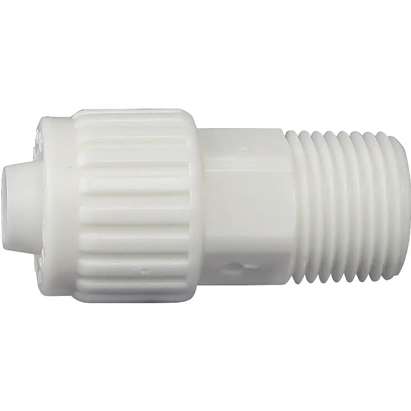 Flair-It 16850 Tube to Pipe Adapter, 3/8 in, PEX x MPT, Polyoxymethylene, White