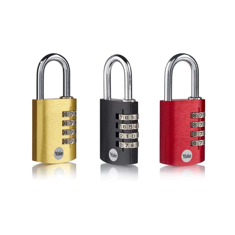 Aluminum Combination - 3 Dial PadlockGold