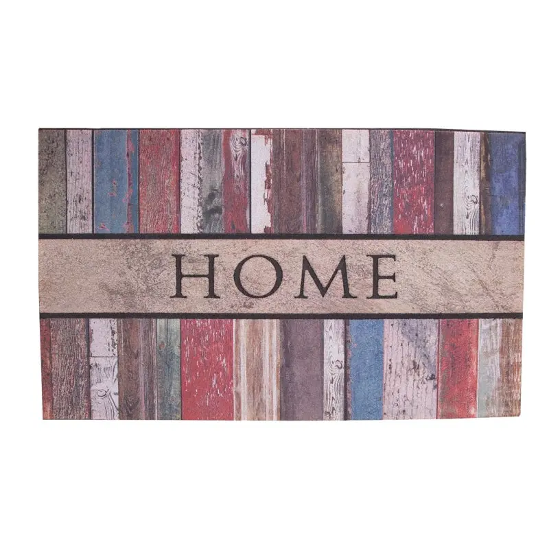 Simple Spaces T1995 Door Mat, 30 in L, 18 in W, Flocking Pattern, Polyester Surface