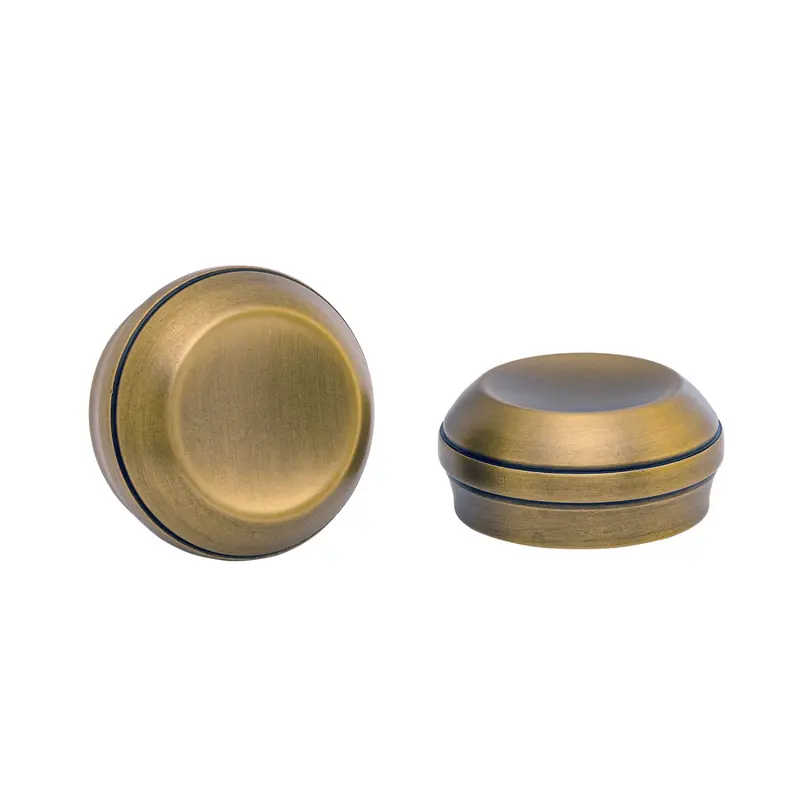 Kirsch Rao Finial End Cap 1-3/8" or 2" Pair - Various ColorsElegant Brass / 1-3/8"