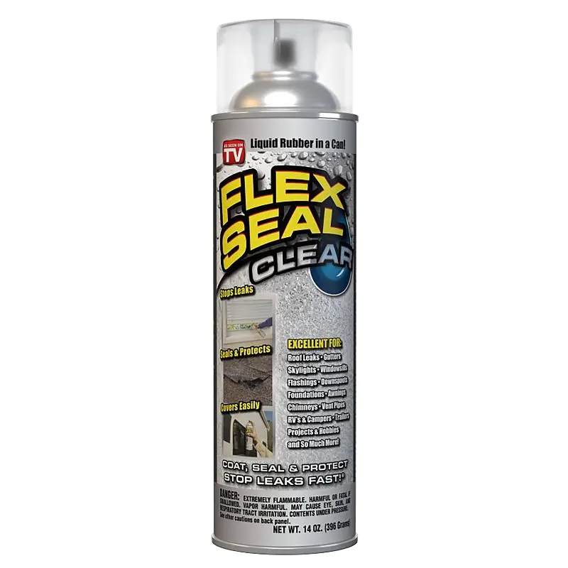 Flex Seal FSCL20 Rubberized Spray Coating, Clear, 14 oz, Can