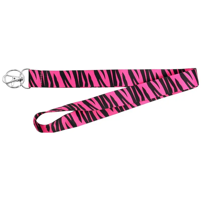 Hy-Ko 2GO Series LAN-115 Lanyard, 1 in W, Nylon, Pink, Clip End