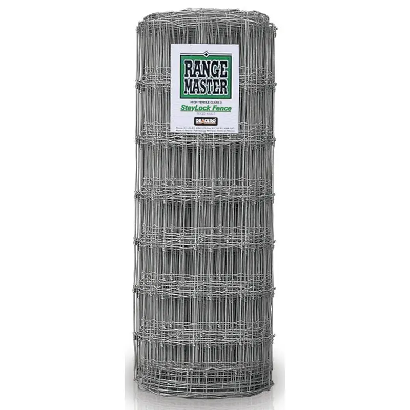 Rangemaster 6797 Staylock Fence, 330 ft L, 49 in H, 12-1/2 Gauge, Steel, Galvanized
