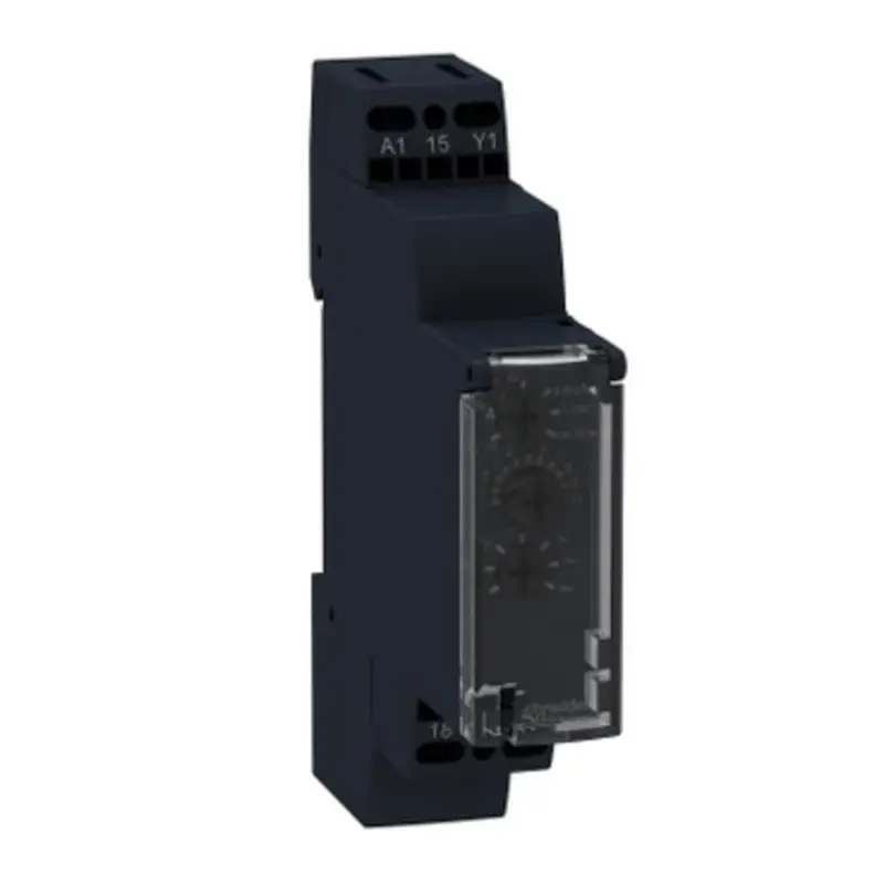 Modular timing relay, 8 A, 1 CO, 1 s..100 h, on delay,  24...240 V AC/DC | RE17RAMU