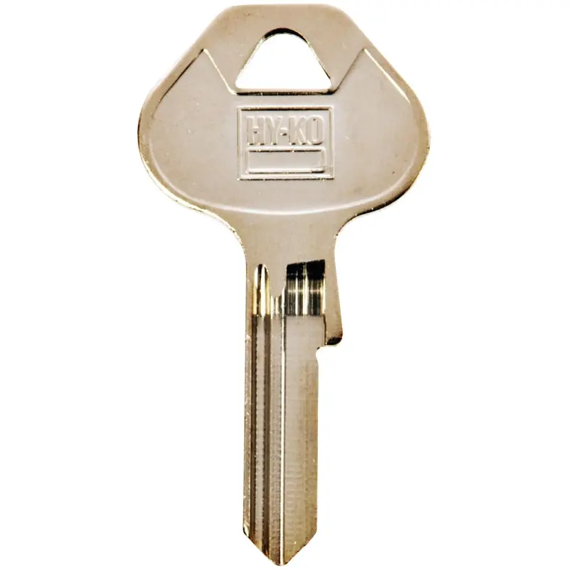 Hy-Ko 11010M60 Key Blank, Brass, Nickel, For: Master Locks and Padlocks