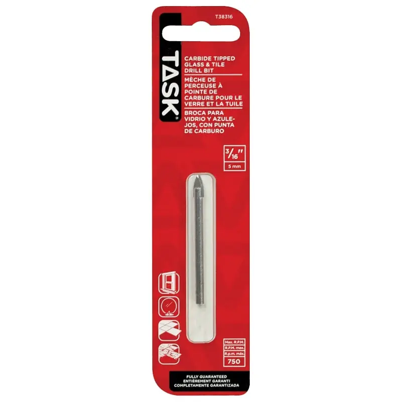 TASK T38316 Drill Bit, 3/16 in Dia, 2-1/4 in OAL