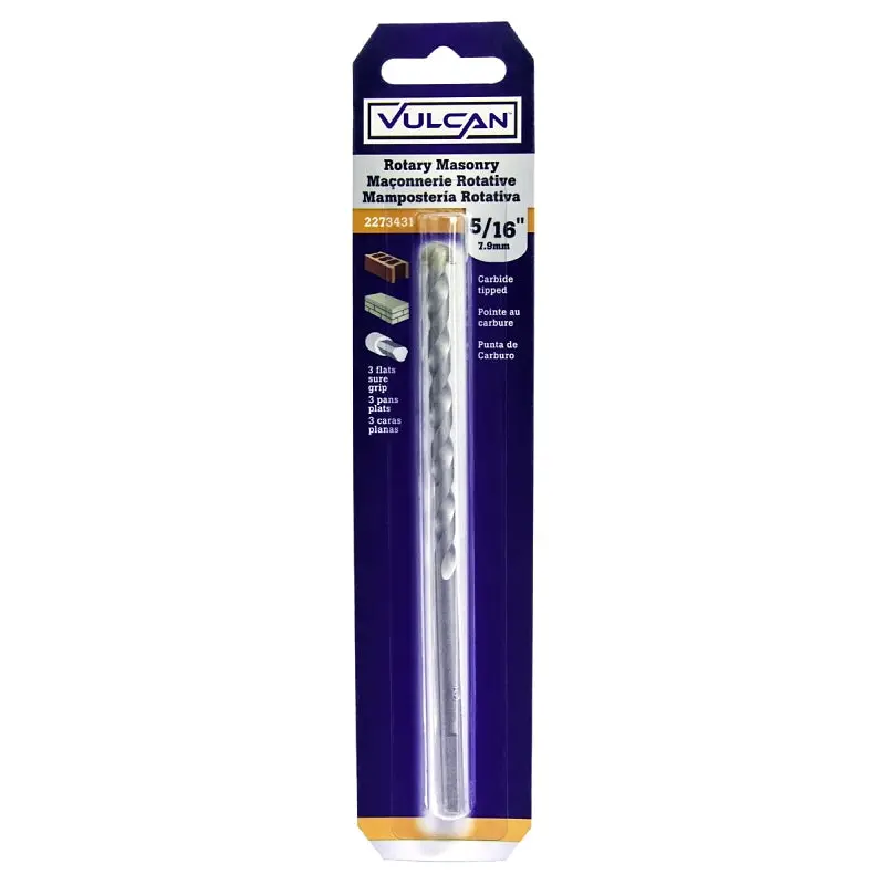 Vulcan 272941OR Drill Bit, 5/16 in Dia, 6 in OAL, Spiral Flute, Straight Shank