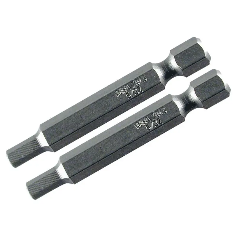 Wiha Hex Inch Power Bit 7/64 x 50mm Pack of 2 Bits