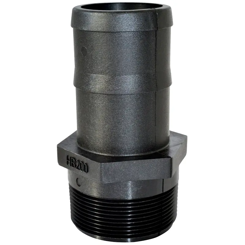 Green Leaf HB100125 Straight Adapter, 1 x 1-1/4 in, MNPT x Hose Barb, Polypropylene