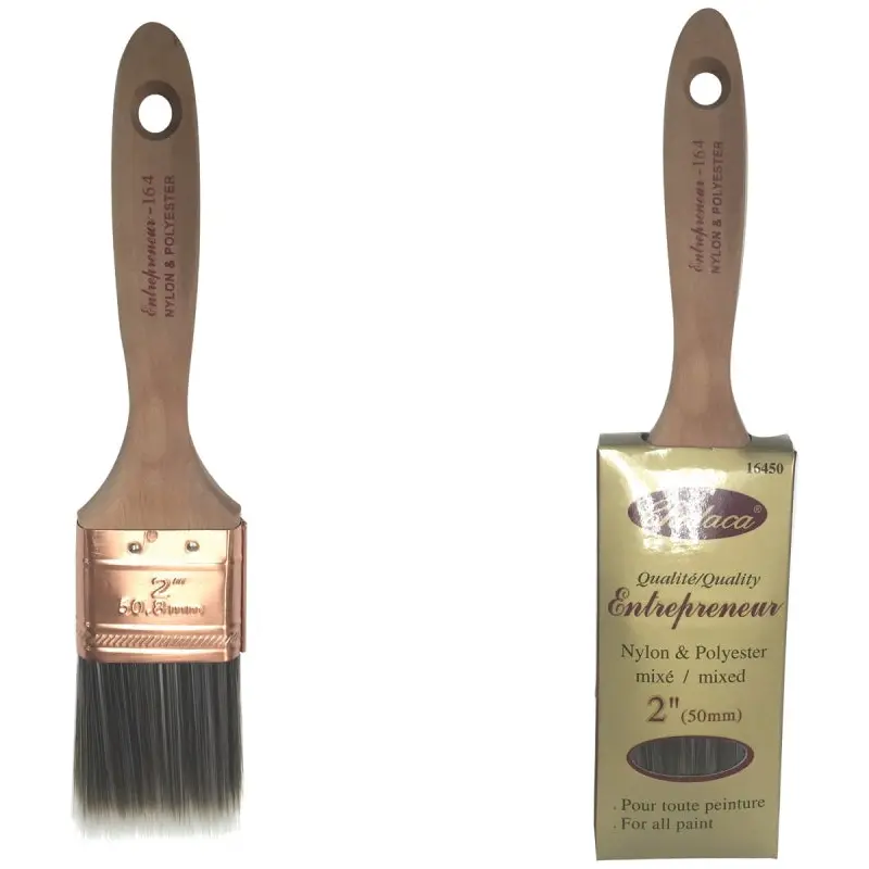 Chidaca 16450 Flat/Angular Paint Brush, 2 in W, Nylon/Polyester Bristle
