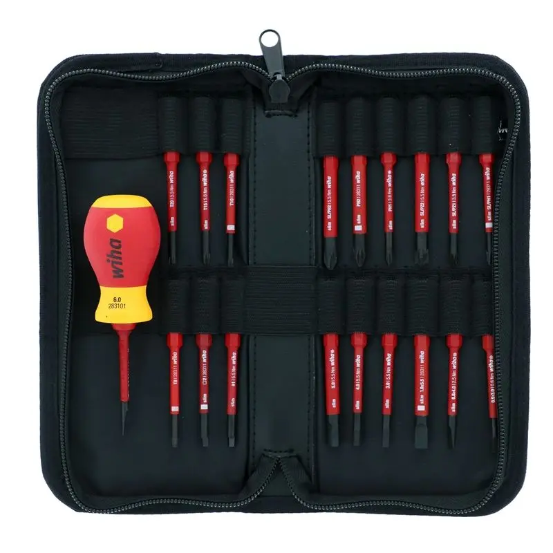 Wiha Insulated Stubby Holder SlimLine Blade 20 Piece Set