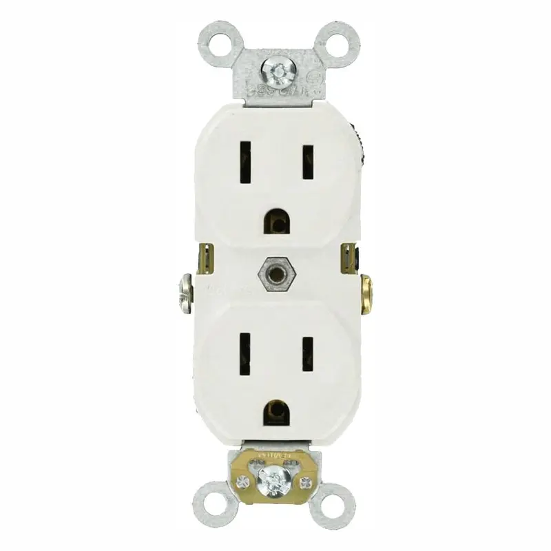 15 Amp Commercial Grade Duplex Outlet, White (10 Pack)Light Almond / .18 / 1