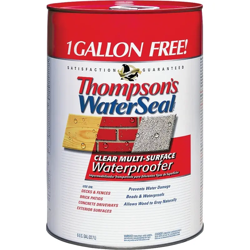 Thompson's WaterSeal TH.024106-06 Waterproofer, Clear, 6 gal, Can