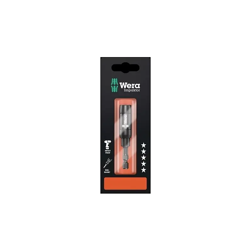 Wera 897/4 IMP R SB Impaktor Bit holder with retaining ring and ring magnet