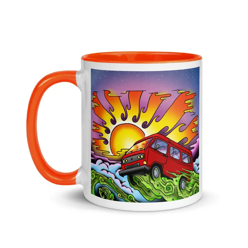 Van & Sun Mug with Color InsideBlack / 11 oz