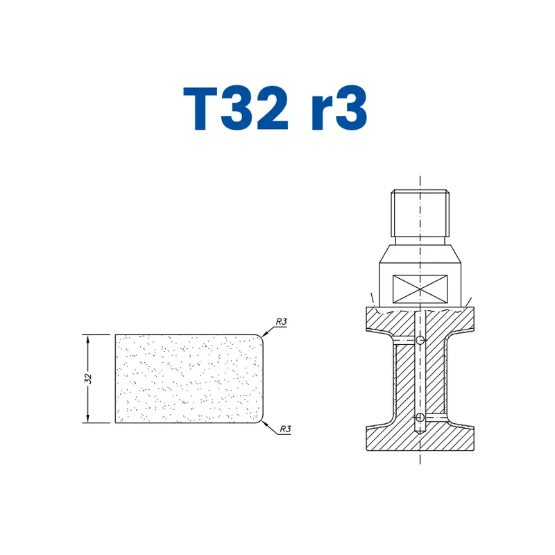 T32 r3 (32mm Eased Top & Bottom r3)EHS Kit (All materials high speed) / 1