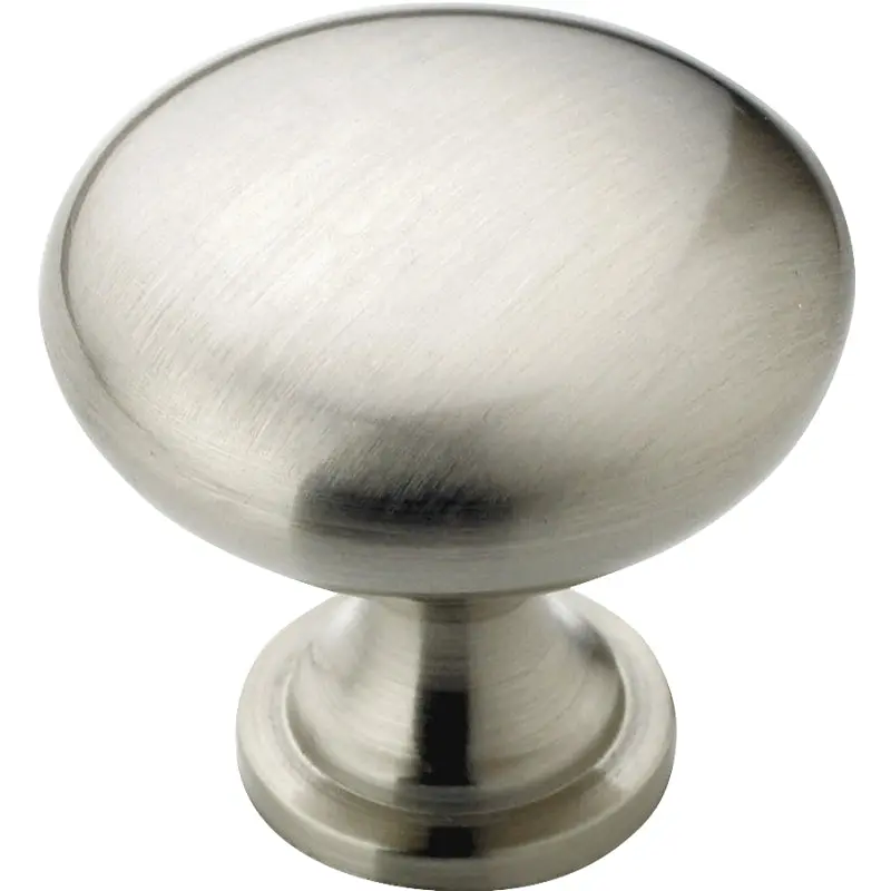 Amerock BP53005G10 Cabinet Knob, 1-1/8 in Projection, Zinc, Satin Nickel