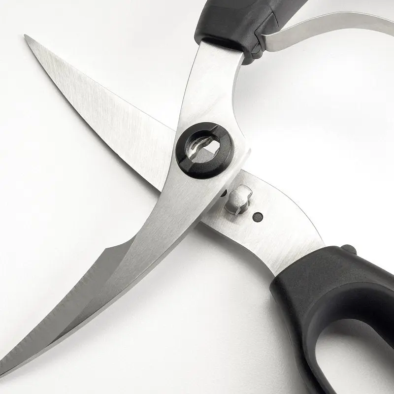 Oxo 1072292 Poultry Shears, Stainless Steel Blade, Plastic Handle, Black, 9-1/2 in OAL