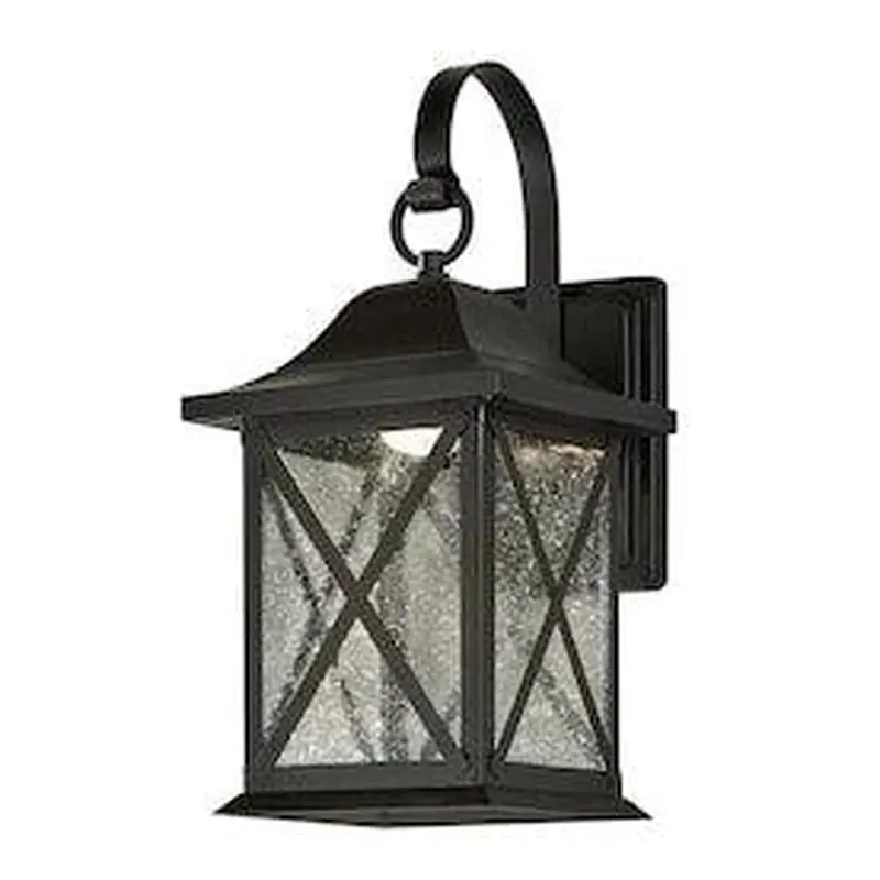 Allen   roth 8.9-in H Black Dark Sky LED Outdoor Wall Light
