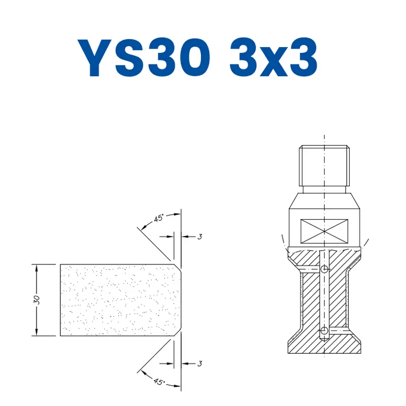 YS30 3x3 (30mm Double Chamfer 3x3)EHS Kit (All materials high speed) / 1