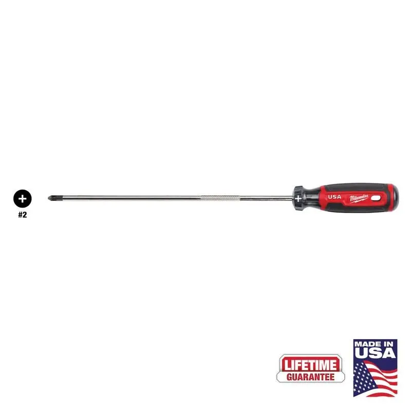 Milwaukee MT204 #2 Phillips 10in Cushion Grip Screwdriver (USA)