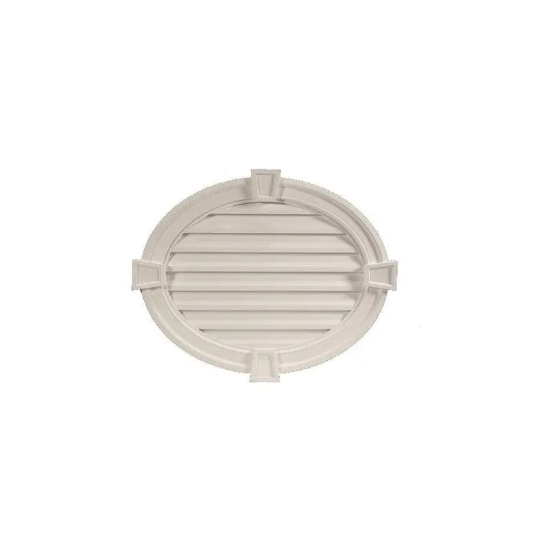 37.5 in. x 30 in. Oval White Polyurethane Weather Resistant Gable Louver Vent7.2 / each
