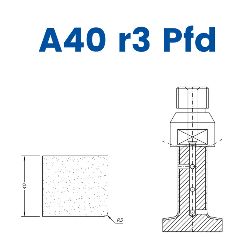 A40 r3 Pfd(40mm r3 Eased Edge Polished Face Down)EHS Kit (All materials high speed) / 1