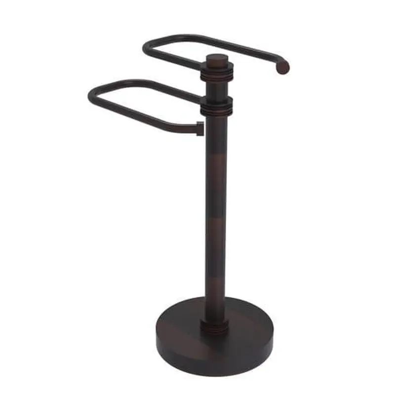 Allied Brass Free Standing Two Arm Guest Towel Holder in Venetian Bronze