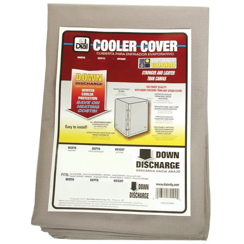 Dial 8950 Evaporative Cooler Cover, 40 in W, 40 in D, 45 in H, Polyester