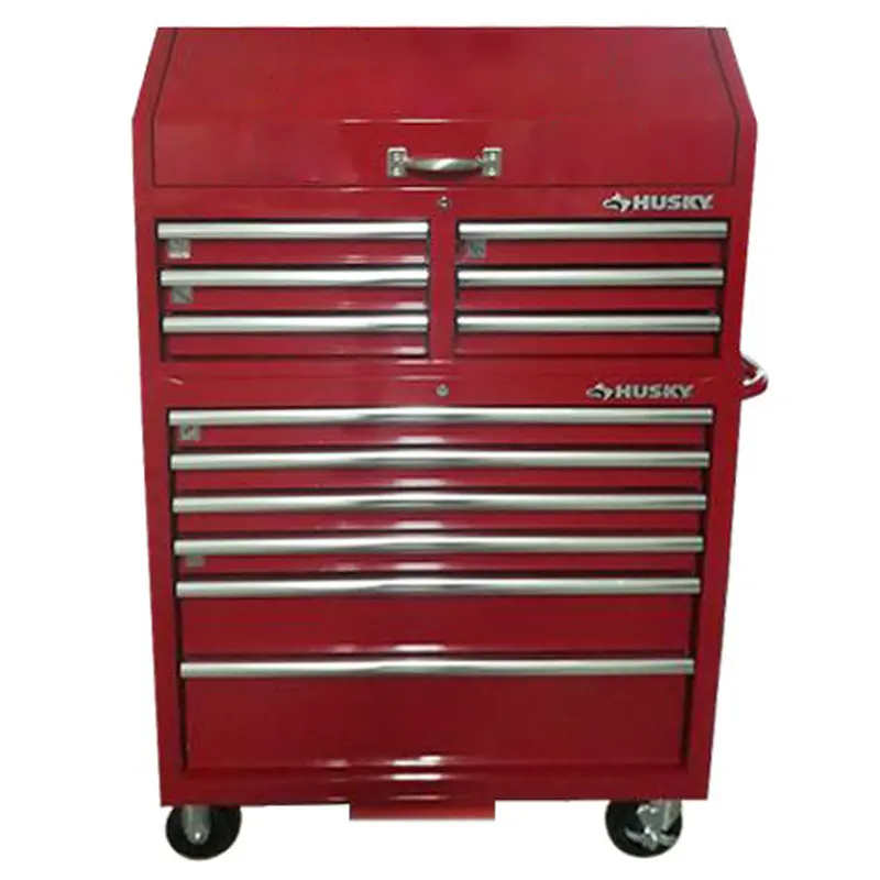 36 in. W 12-Drawer Combination Tool Chest and Cabinet Combo in Gloss Red