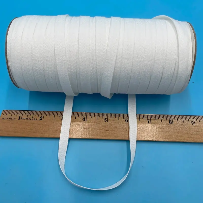 Woven Twill Tape - 3/8" Width 144yds/roll - Various ColorsWhite
