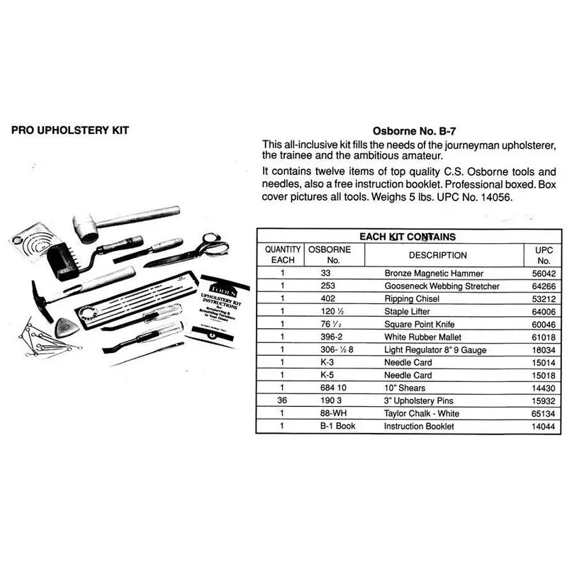 C.S. Osborne Pro Upholstery Kit