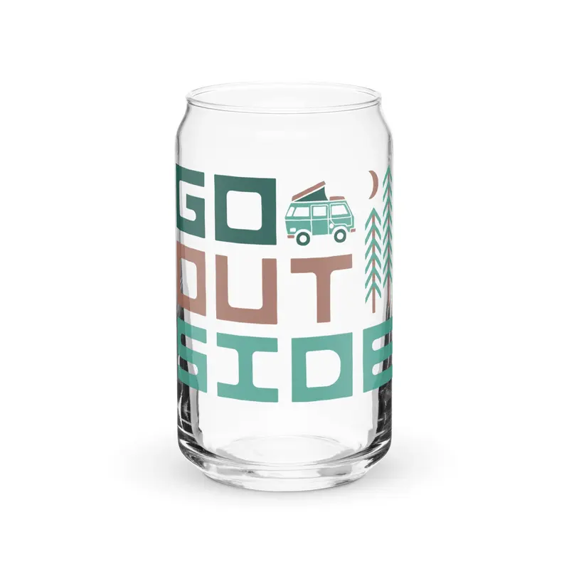 Go Outside Pint Glass16 oz