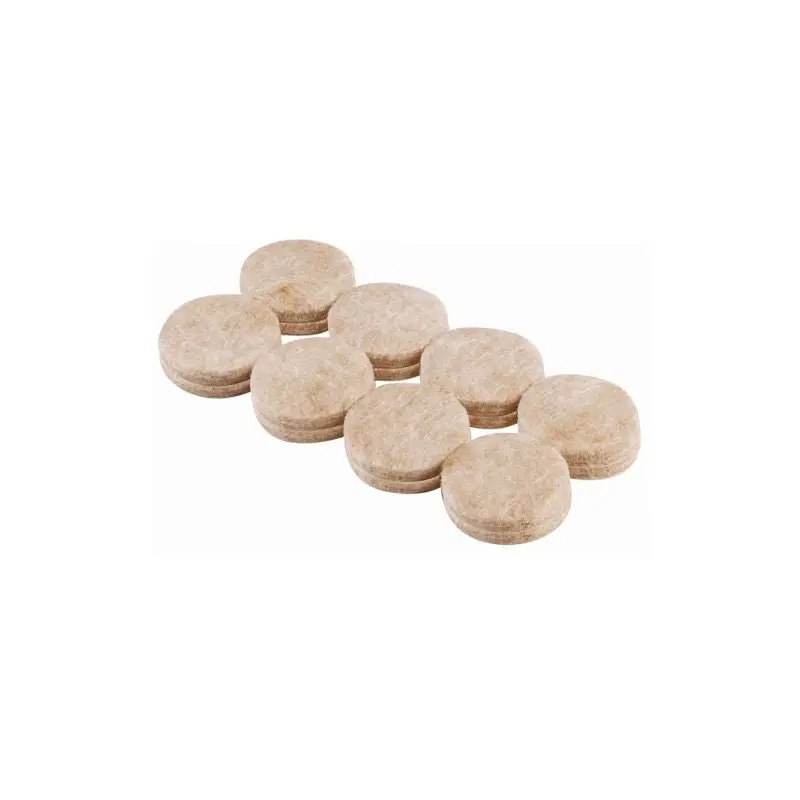 Shepherd Hardware 1-Inch Heavy Duty Self-Adhesive Felt Furniture Pads, 16-Pack, Beige1"