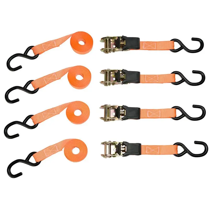 1 in. x 10 ft. Ratchet Strap (4-Pack)