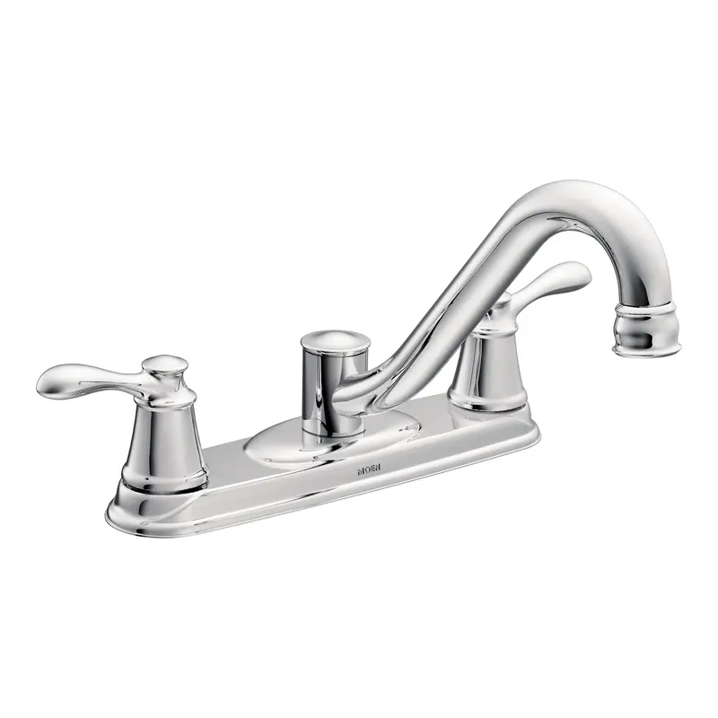 Caldwell Chrome two-handle low arc kitchen faucetChrome