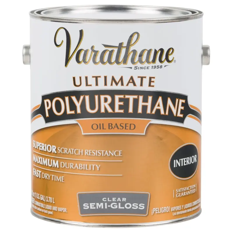 Varathane 242170 Interior Classic Polyurethane, Semi-Gloss, Liquid, Clear, 1 gal, Can