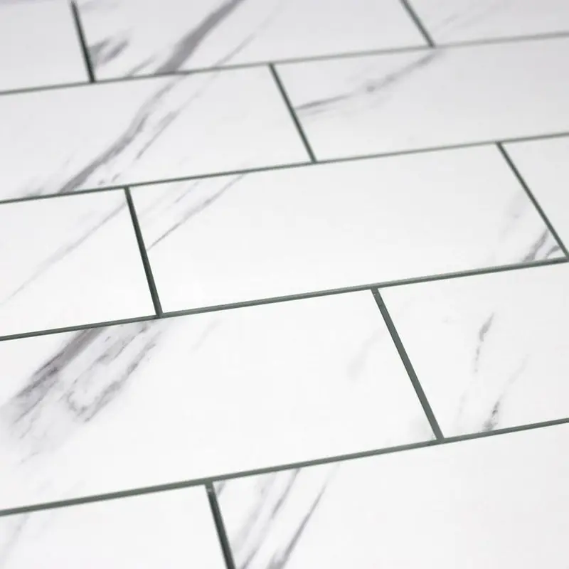 Abolos Nature 112-Pack White 3-in x 6-in Honed Glass Marble Look Wall Tilesq/ft