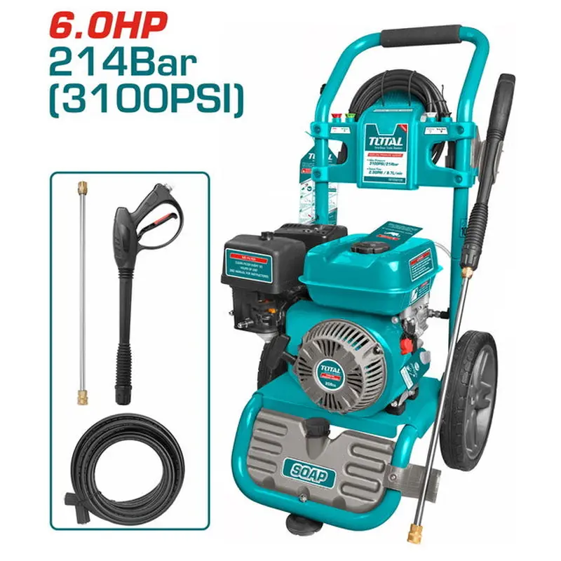 TOTAL GASOLINE HIGH PRESSURE WASHER 208cc / 6HP (TGT250105)