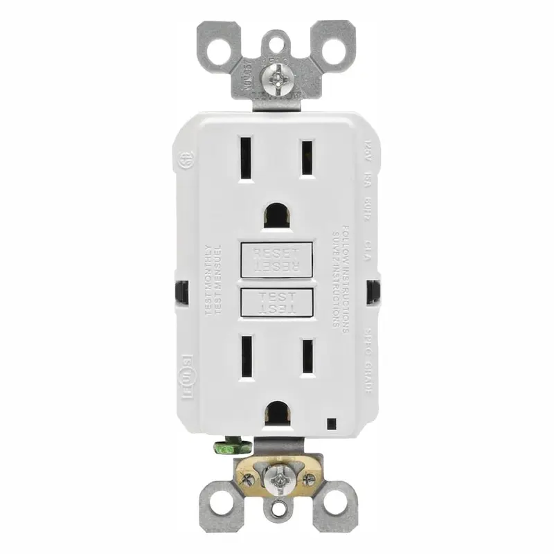 15 Amp 125-Volt Duplex Self-Test Slim GFCI Outlet, White (4-Pack)White / .35 / 1